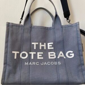 Marc Jacobs Medium The Tote Blue Shadow M0016493-481 Bag W/ Strap